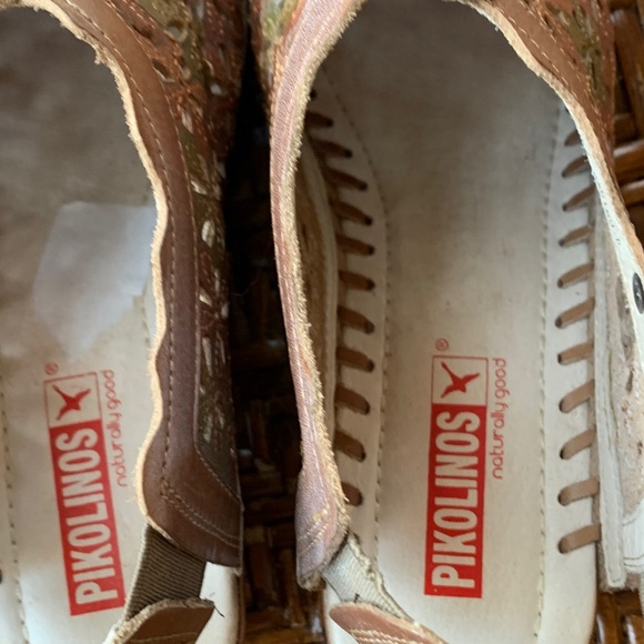 PIKOLINOS Brown Floral Pattern Mules - Picture 7 of 11